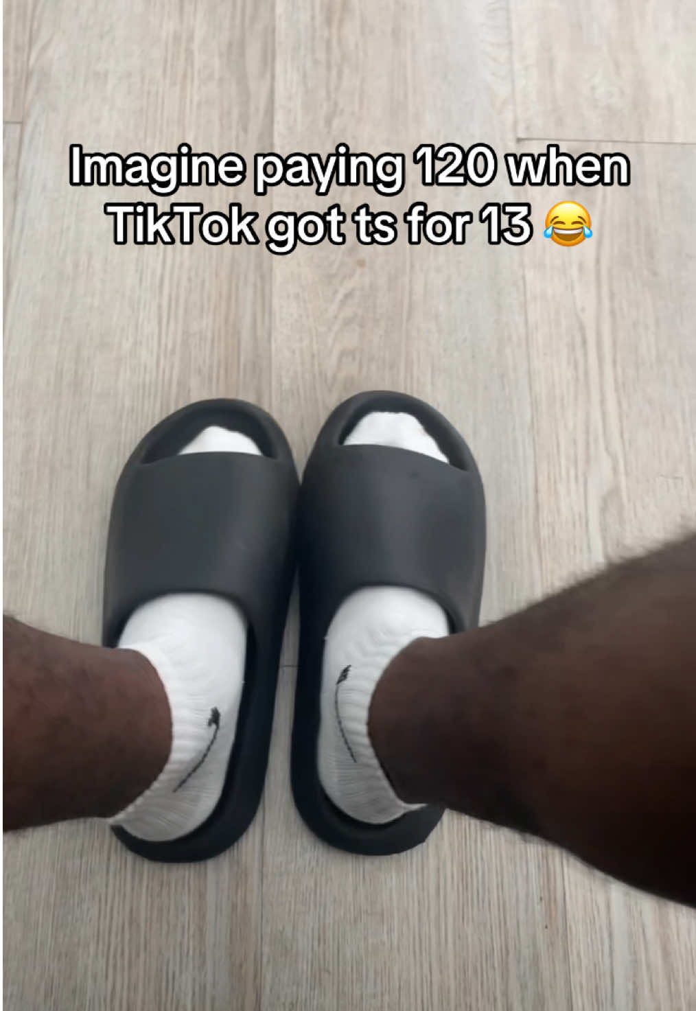 Same thing as the real ones for cheaper #yzy #slides #shoes #realvsfake #viral 
