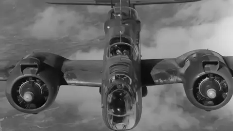 Close-up footage from May 11th, 1943 of 223 Squadron (RAF)  Martin Baltimore Bomber's dodging flak during bombing runs over Italy - weeks away from Sicily invasion. I love finding these British gems in the archives. 🫡#Fly #guerra #avion 