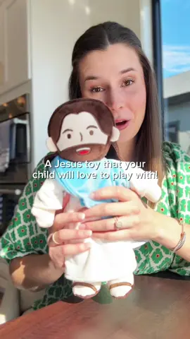 A plush with a purpose ✨ This talking Jesus doll shares 20 Bible verses and sings 3 songs—teaching faith and comfort in the sweetest way ❤️ #jesusdoll #christianmom 
