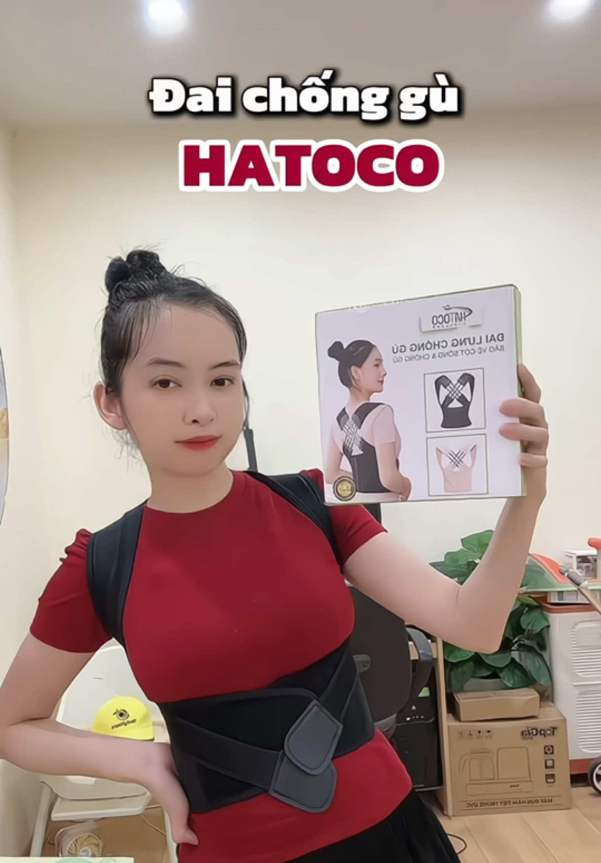 Hay ngồi  làm việc nhiều , cúi nhiều hay ngồi sai tư thế thì rất cần em đai định hình này nha . Túi đeo em này thấy thoải mái  #daichonggu #hatoco #daichonggulung #caithiendang #lamdep