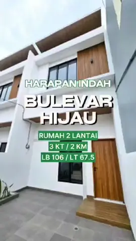 Hubungi No. WhatsApp: 0881025395244 Dijual Rumah Mewah 2 Lantai Di Cluster Boulevard Hijau Kota Harapan Indah: - Dekat Jakarta Timur - Luas Tanah 67,5 m2 - Luas Bangunan 106 m2 - 3 Kamar Tidur  - 2 Kamar Mandi - Carport Muat 1 Mobil Besar & 2 Motor - Bebas banjir - Jalan lebar dan mulus, muat 3 mobil - Ada Void Tempat Cuci Baju - One-Gate Cluster dengan Security 24 Jam - 50cm lebih tinggi dari jalan - Listrik 2200 Watt - Air PDAM - Include Kompor Tanam & Fasilias Lainnya  - Lokasi Cluster Elite & Asri *HARGA HANYA RP. 1,05 M NEGO* Hubungi 0881025395244 #lokasistrategis #rekomendasirumah #rumahmewah #rumahcantik #rumahidaman 