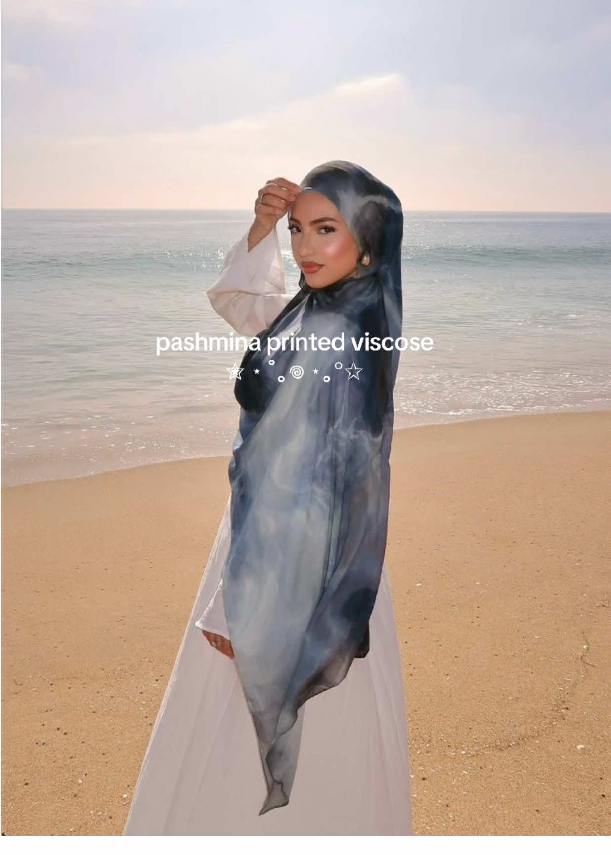 Printed pashmina viscose, simple tapi classy banget 🌸 #pashmina #pashminaviscose 