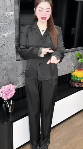 Bộ Đồ Pijama Họa Tiết Đính Đá Sang Trọng Chất Liệu Lụa Latin Mềm Mại, Nhẹ Nhàng Quý Phái#doboxinh #dobomacnha #pijama #thoitrangnu #macdepmoingay 