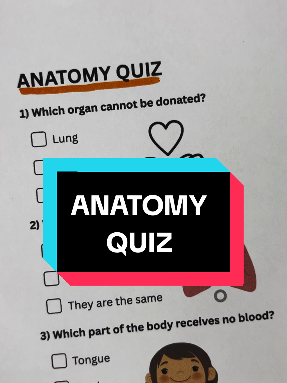 Anatomy Quiz - Can you get 7/7? #humanbody #greysanatomy #quiz #quiztime #trivia 