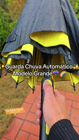 Guarda Chuva Automático  Tamanho Gigante.☔️🌈 Disponível no carrinho laranja no rodapé à esquerda do vídeo. #chuva #estilo #moda #primavera #verao