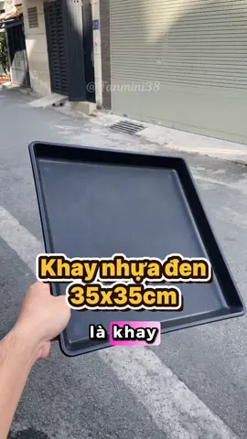 Khay nhựa đen 35x35cm #khaynhua #kiengla #chaunhua #trongcay #thucung