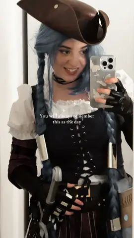 Captain Jinx: Arcane pirate au I’ve been so exited to do!! (Partly Inspired  by riri_art_s’ Witcher au on insta)🤍🤍 -look out cause I have a pirate Cait coming soon @bookofelliee . ݁₊ 👀 -#jinx #jinxcosplay #jinxarcane #jinxarcanecosplay #arcane 