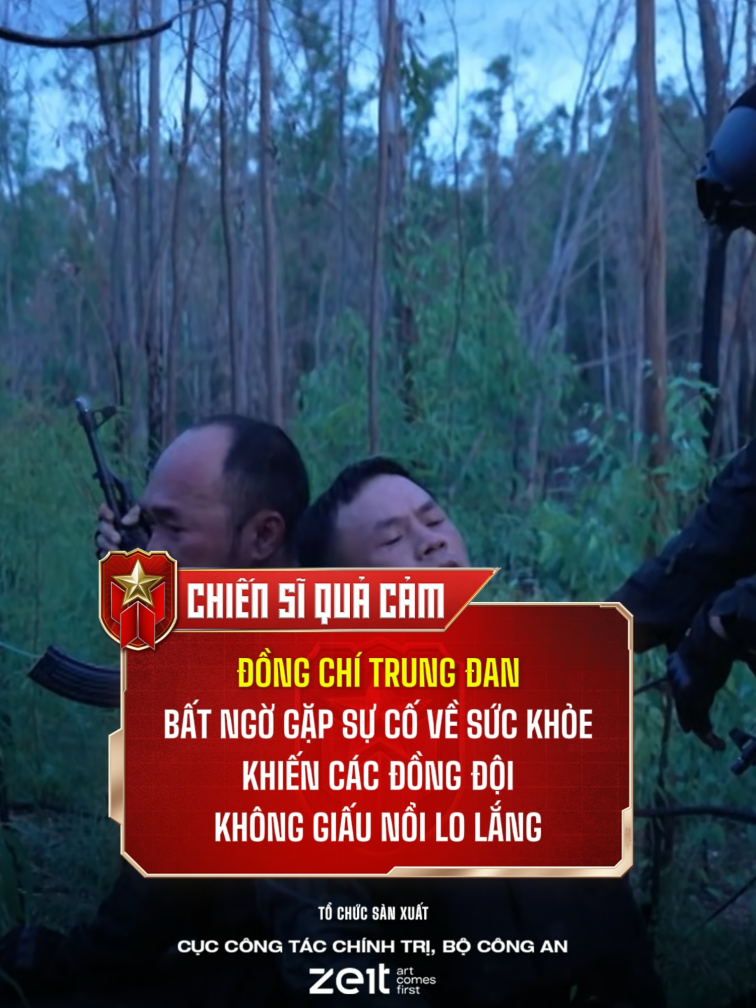 Đồng chí Trung Đan ngất xỉu khi thực hiện nhiệm vụ #ChienSiQuaCam #BoCongan #Zeit #binz #tienluat #leduongbaolam #Chinsu #Prospan  #ProspannhapkhauDuc