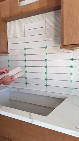 How to install tile in the kitchen #tile #construction #fyp #hack #DIY 