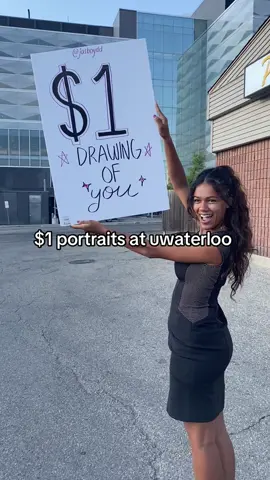 $1 portraits at E7!!!!!! is this the start of a uni tour ??? 👀 i swear everytime i think i’m done with uwaterloo but i keep coming back 😹 gotta help the cs students touch some grass u know 🫡🌿 #portraits #artist #uwaterloo #waterloo #fyp 