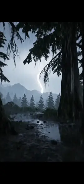 Walking in the forest with a heavy thunderstorm 😱 Perfect heavy ASMR rain for sleep tonight 😴  #thunderstorm #rainasmr #forest #rain #deepsleep