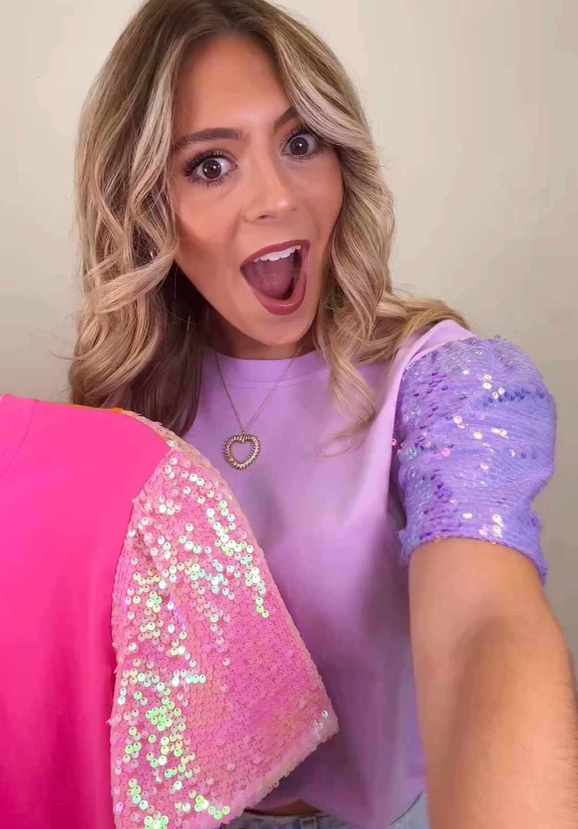 Soft, stretchy, and oh-so-sparkly ✨ these sequin sleeve tops are an elevated basic you’ll reach for again and again! #sparkle #sparkles #girly #sequins #girly 