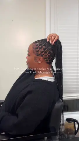 Lightweight is Perfect For the Fine and Thick Hair Girlies ‼️🥰 Are You Ready To Try Some Lightweight Knotless?   Use Link In Bio To Schedule An Appointment With Me.  October Appointments Available on the 20th at 1pm #atlantabraider #roswellbraider #lightweightknotless #longknotless #smallknotlessbraids 