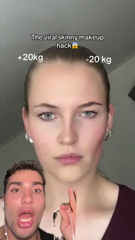 The viral skinny makeup hack😱(follow for more💖) #skincarehacks #makeuphacks #makeuptips #conturing #makeuptricks cr: @𝓢𝓪𝓶 𝓛𝓾𝓷𝓪 