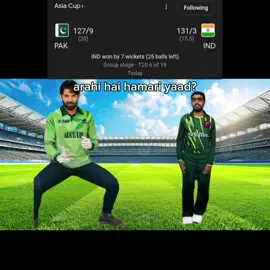 Arahi hai hamari yaad?😭 #funny #viral #foryou #pakvsind #babarazam 