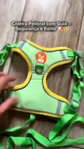 Coleira Peitoral com Guia – Segurança e Estilo 🐶✨ Passeios mais seguros e confortáveis! Feita em poliéster de alta qualidade, com linhas reflexivas para ótima visibilidade noturna. Ajuste perfeito e resistente, ideal para cães ativos. Disponível em cores variadas (cor aleatória se escolhida). 👉 Garanta já a sua e curta passeios tranquilos e estilosos com seu pet! #coleiracachorro #coleirapeitoral #pet #animais #cachorro 