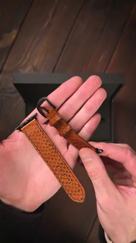 Crafting a badass watch strap from genuine snakeskin leather – unique vibes only! 🐍⌚ #snakeskinstyle #leathercraft #watchstrap #handmadewithlove #uniquedesign