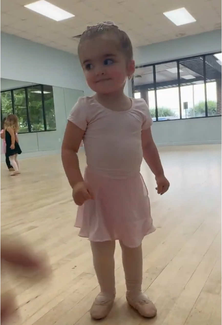 The little girl created her own dance #Thechurcofamily 