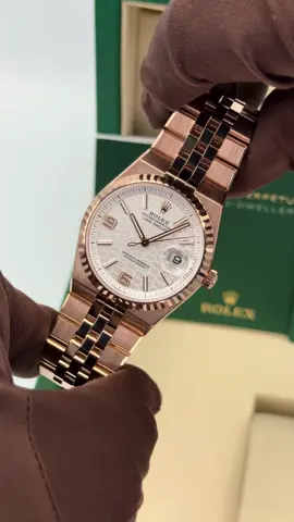 2025 Rolex Land-Dweller 36mm 127235 Rose Gold Flat Jubilee White Dial 🔥😮‍💨🥵 #detroitluxurywatches  #watchcollector #watchaddict #watchlover    