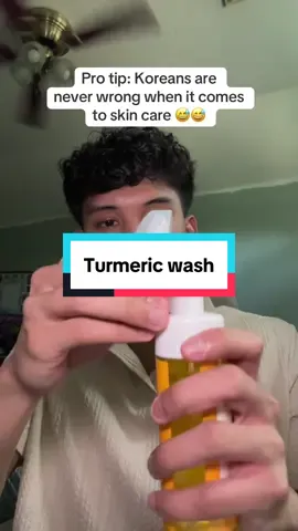 wasn’t expecting that 😮‍💨 #tiktokmademebuyit #turmericfacescrub #turmericfacewash #koreanskincare #skincareroutine 