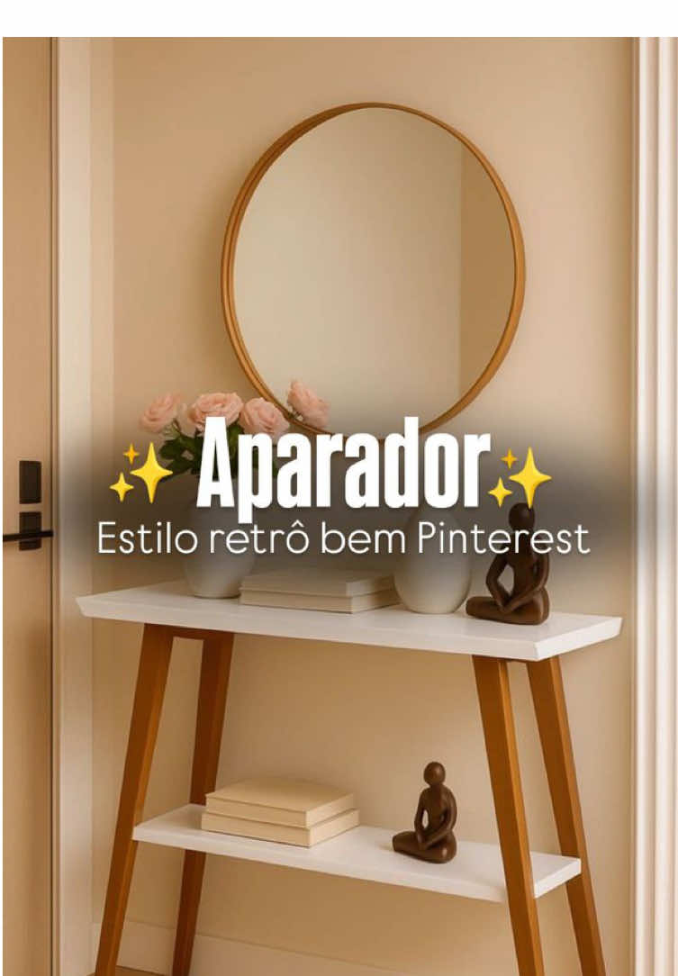 O charme que transforma seu espaço ✨ ☕ Aparador multiuso: perfeito para sala, hall de entrada, recepção ou cantinho do café. ✔️ Design moderno ✔️ Pés de madeira resistentes ✔️ Funcional e decorativo 🔎 Busque pelo ID na barra de pesquisa da Shopee: AQU-GHJ-LAU #decoracao #cantinhodocafe #aparador #sala #shopee 