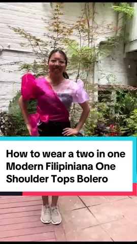 Easy tutorial how to wear a two in one Modern Filipiniana Bolero@#ofwusa🇺🇲🇵🇭 #filamkids #modernfilipiniana #filipinofashion#bolero 