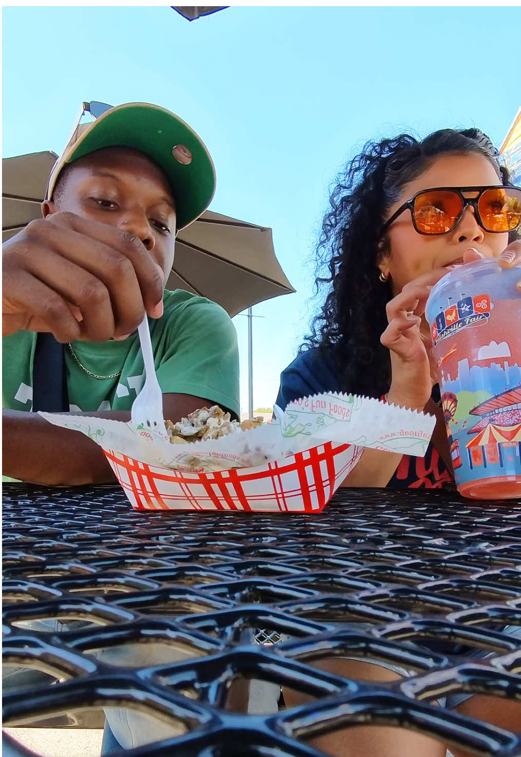 The Gyro fries were really good. As you can see we never had tzatziki sauce 😂 #nashvillefair #fairoutift #teacher #fyp #foryoupage #OOTD #Vlog #fairfood #Foodie #nashville 