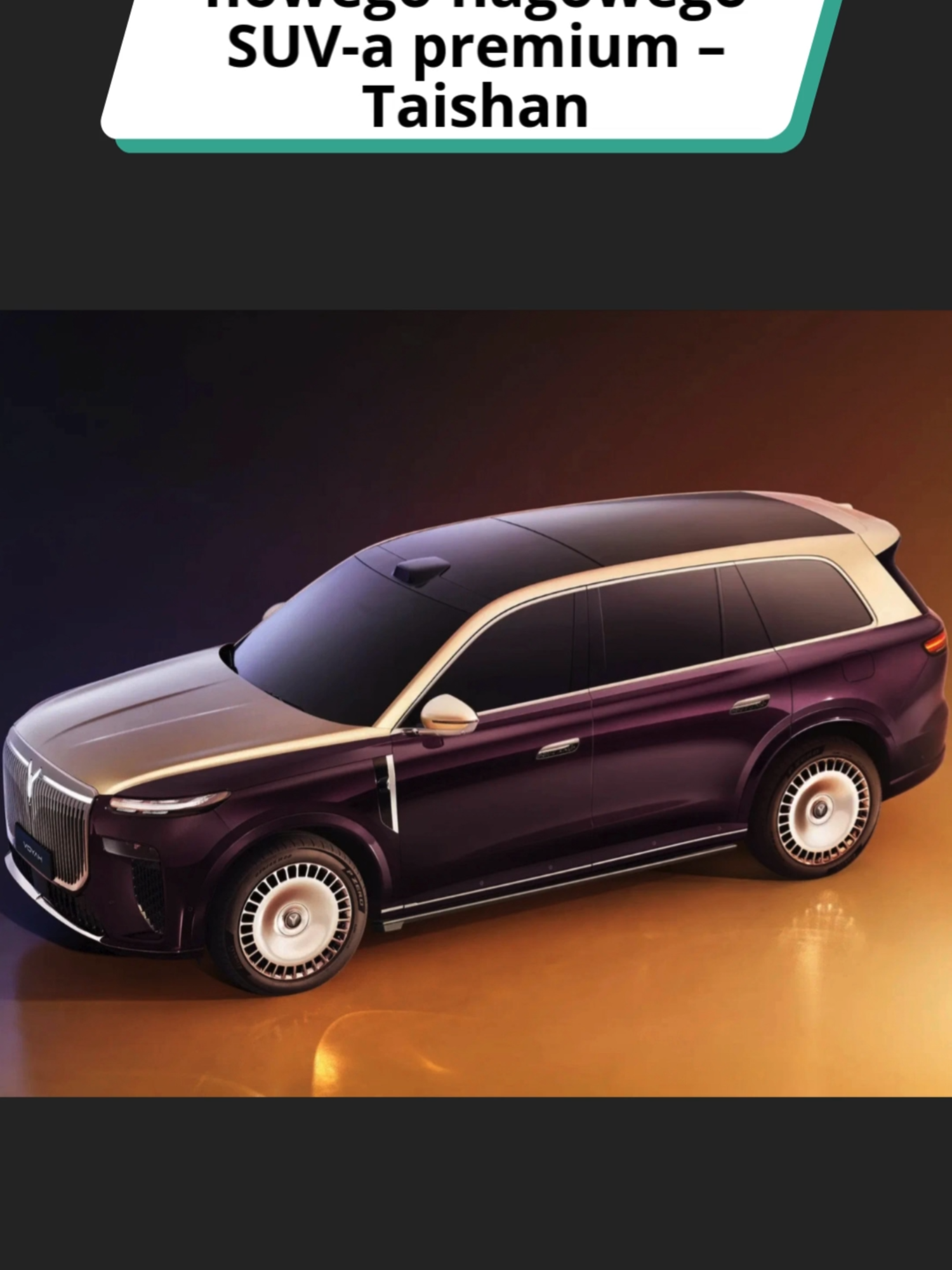 Voyah Taishan to nowy flagowy SUV klasy premium. Hybrydowy model oferuje do 370 km zasięgu na prądzie, systemy Huawei z lidarami i sześciomiejscowe wnętrze. #autotor #motoryzacja #samochody #voyah