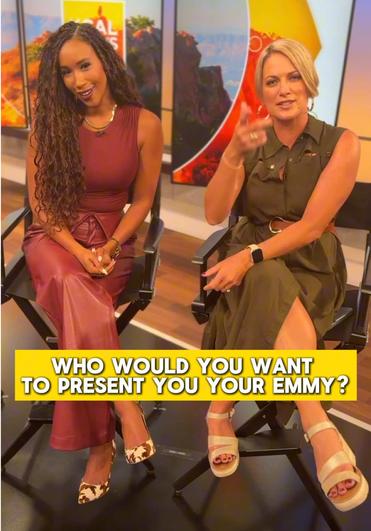Our newsroom has plenty of News Emmys… but if our talent were up for a primetime Emmy, let’s find out which celeb they’d want to hand it to them! 👀 🏆 #Emmys #cbsla #cbs #losangeles #socal 