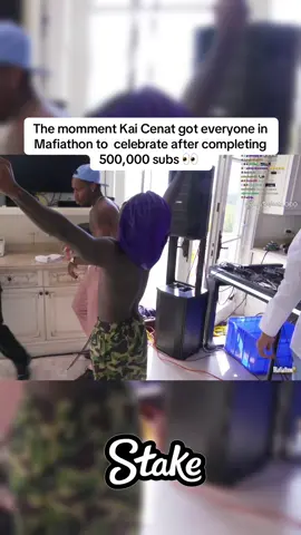 The momment Kai Cenat got everyone in Mafiathon to  celebrate after completing 500,000 subs 👀  #kaicenat #viral #clips #fyp #mafiathon 