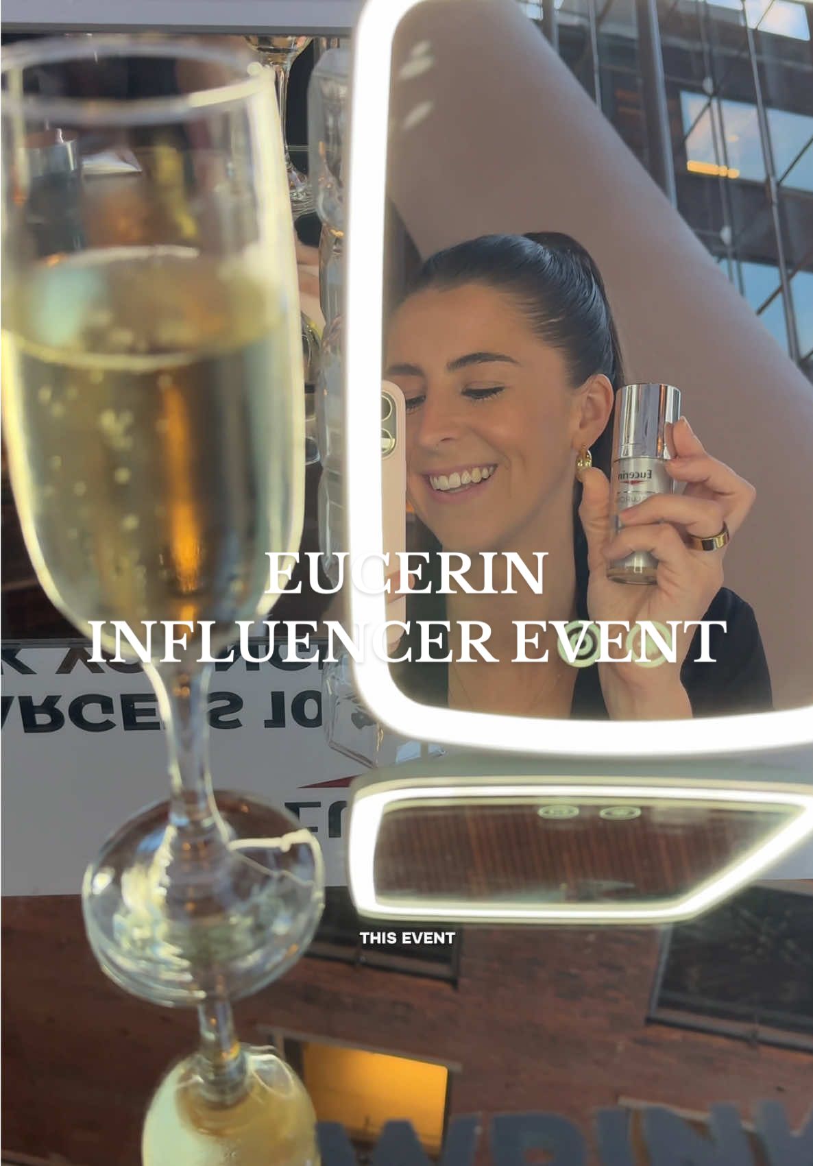 nerves combatted with a glass of prosecco and an aperol 🥂🫡 also very curious if this product line will truly show results within 4 weeks 👀 #torontolife #contentcreator #influencerevent #eucerin #eucerincanada 