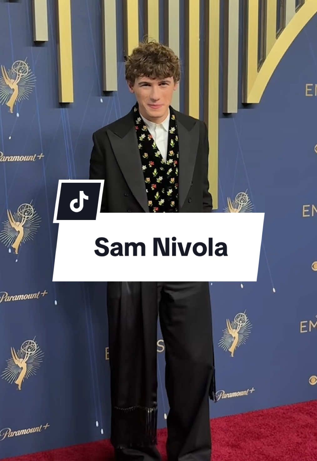 “The White Lotus” star Sam Nivola has arrived to the #Emmys red carpet and will not be consuming any left over drinks tonight. 😌