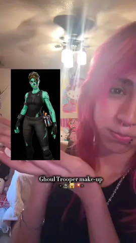 Ghoul Trooper make-up 🧟‍♀️😜 whut do you guys think?? ᐠ( ᐢ ᵕ ᐢ )ᐟ #fyp #creativemakeup #fortnite #ghoultrooper #makeuptutorial 