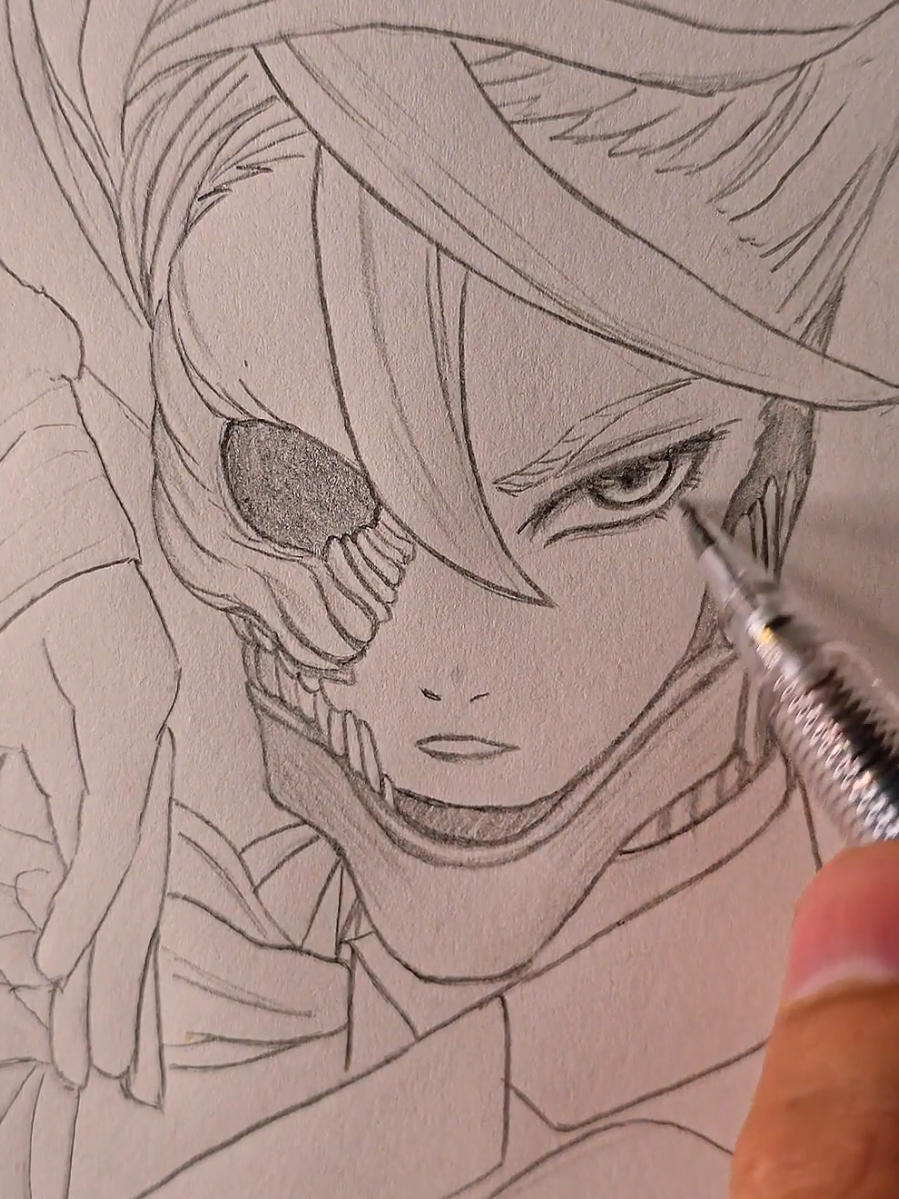 Como dibujar ojos estilo anime en menos de 30 segundos. #dandadan #tutorialdibujo #animeart #artips #foryoupage 