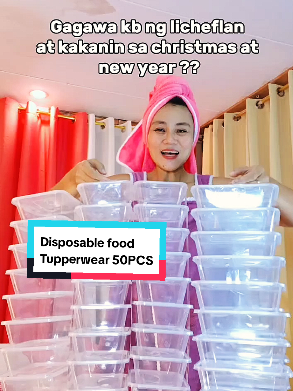 Disposable tupperwear 50pcs set! perfect to sa mga ggawa ng dessert at mga kakanin sa christmas at new year!#disposable #disposabletupperware #disposable food keeper container  disposable  disposable food container  disposable food tupperwear