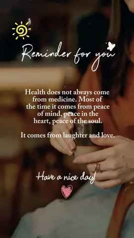 Health does not always come from medicine#laughter#Love#fyp#quotes#CapCut 