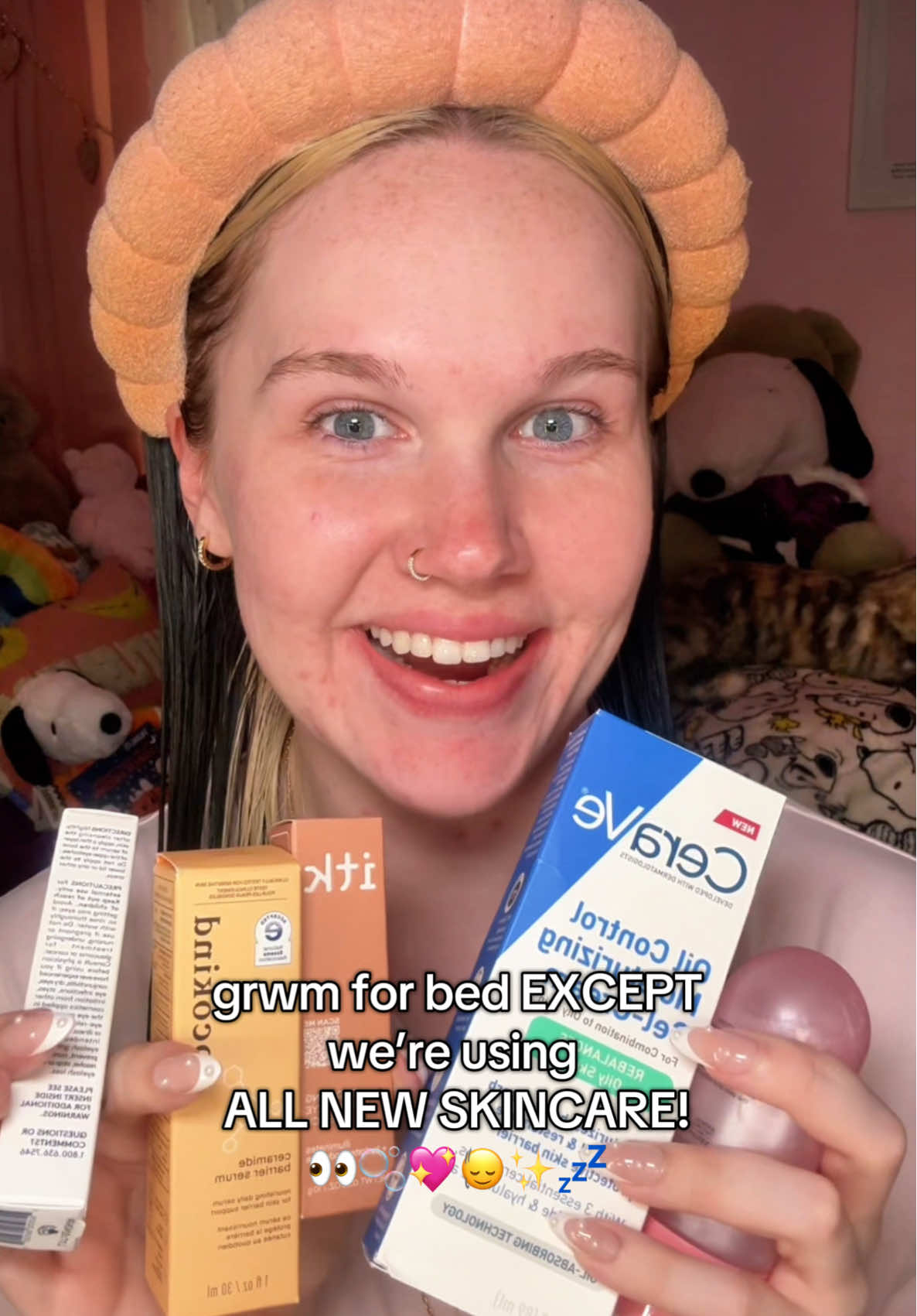 I still can’t believe i left my ENTIRE skincare bag at my besties house💔💔 but i LOVED most of the products that I tried tonight💖 @dermalogica @cocokind @itk skincare @mcobeauty us @Persona Cosmetics @OBAGI MEDICAL SKINCARE @CeraVe  #grwm #grwmchallenge #skincare #skincarechallenge #newskincare #skincarereview #getreadywithme #grwmforbed #nightskincareroutine #skincareroutine #nightroutine #tryingnewskincare #beauty #chattygrwm 