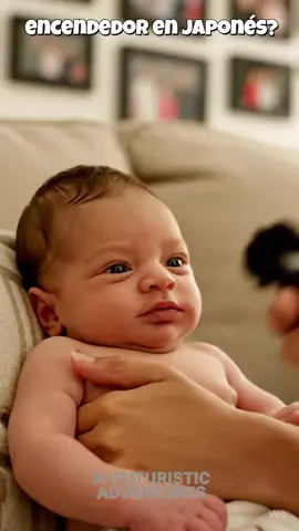 😂 Bebé responde en japonés: “Sakayama” | Entrevista divertida #aifuturisticadventures  #bebe  #humortiktok 