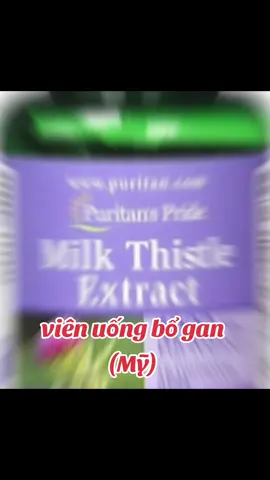 🌺 Viên uống bổ gan Milk Thistle Extract 1000mg lọ 180 viên. 🍀 Xuất xứ : Mỹ  🍀 Thương hiệu: Puritan's Pride,  - Viên uống Bổ gan Puritan's Pride Milk Thistle Extract 1000mg 180 viên.  Công dụng chính: Hỗ trợ chức năng gan, giúp giải độc gan, bảo vệ gan khỏi các tác nhân gây hại.  🌺 Thành phần chính: Chiết xuất từ cây kế sữa (Milk Thistle Extract) với hàm lượng 1000mg, chứa Silymarin là hoạt chất chống oxy hóa.  🌺 Đối tượng sử dụng: Người lớn từ 18 tuổi trở lên cần hỗ trợ chức năng gan, giải độc gan.  🍀 Liều dùng khuyến nghị: Uống 1-2 viên mỗi ngày sau bữa ăn.  T4.00 #xuhuongtiktok 