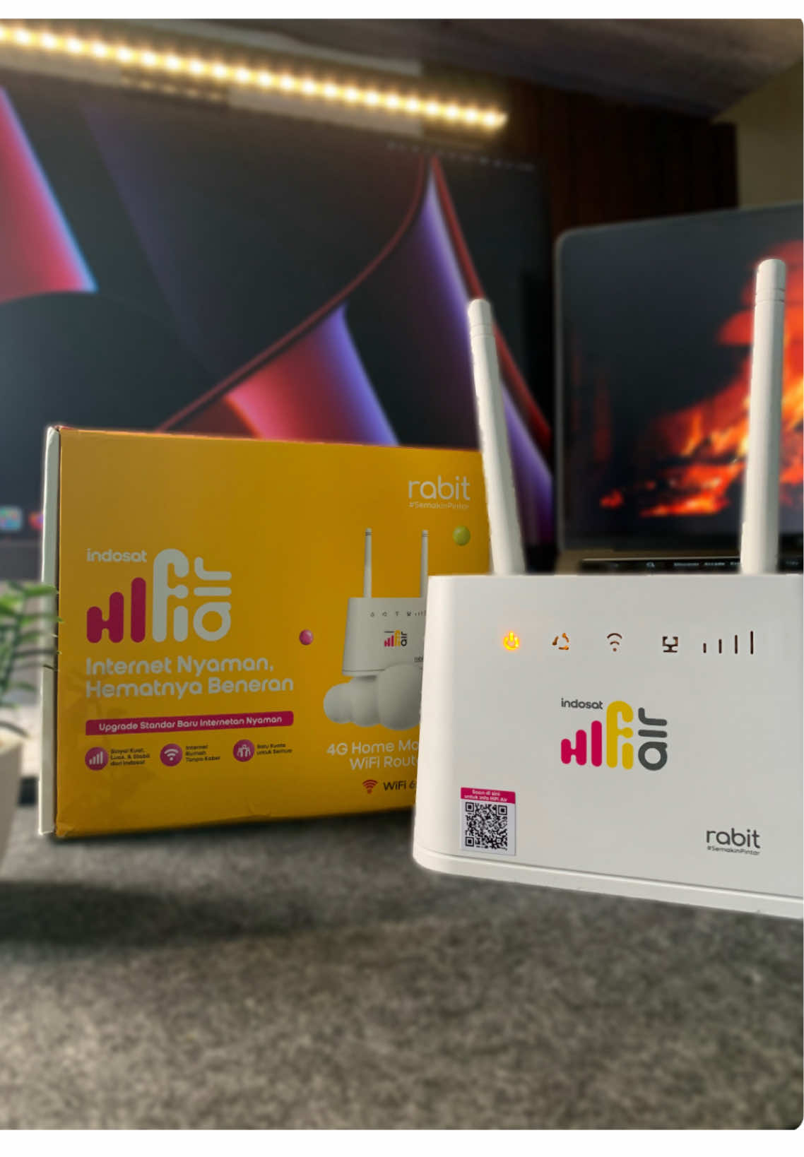 Rabit Modem WiFi 6 powered by Indosat HiFi Air dari @Rabit Smart Home! Support hingga 32 device, gratis 180GB/12 bulan, antena adjustable + port LAN. Kontrol gampang via browser. Yuk upgrade internet stabilmu sekarang! #modemwifi #modem #modemrabit #alloperator #rabitsmarthome