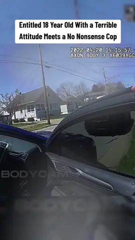Entitled 18 Year Old With a Terrible Attitude Meets a No Nonsense Cop #cop #policeofficer #copsoftiktok #police #cops 