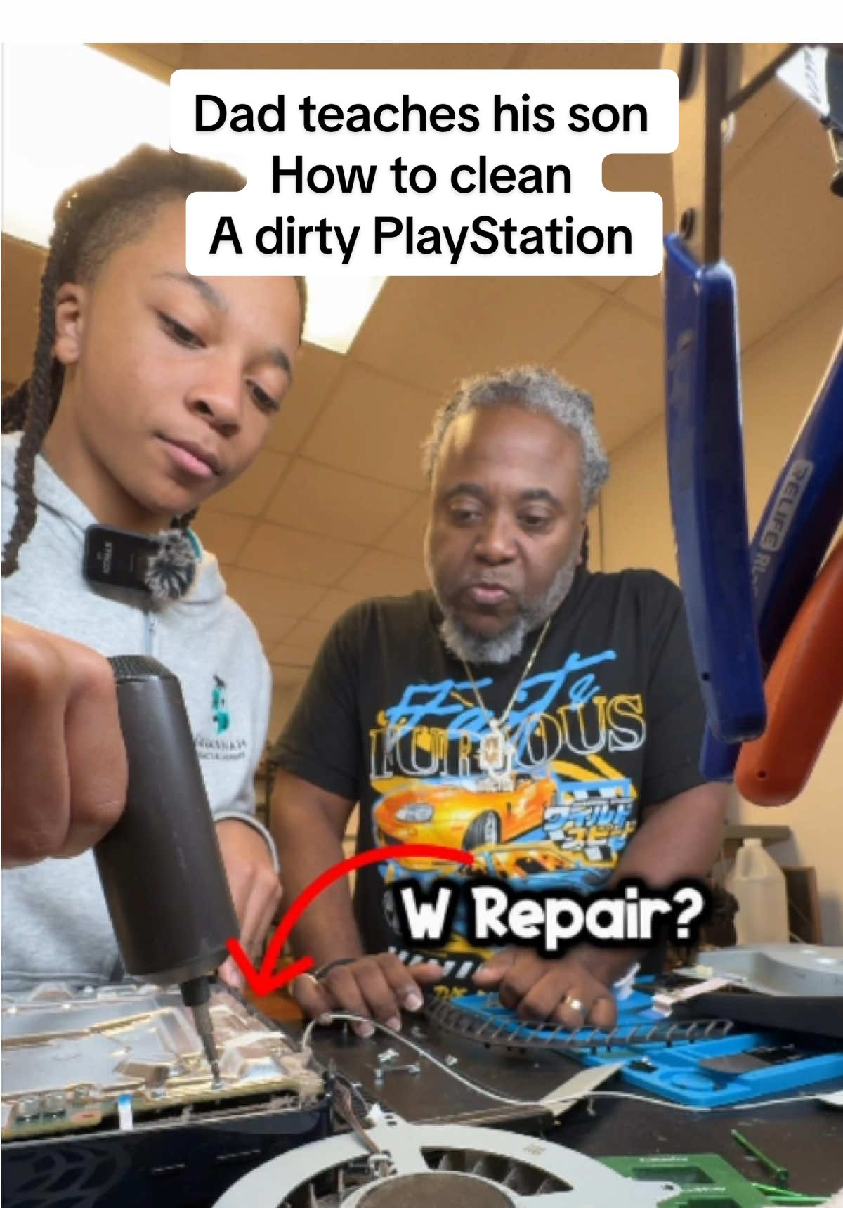 Now my son can fix a PlayStation and make his own money! #sp7fam #savannahgeorgia #idocintheshop