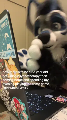 self care and preventing burnout at its finest 🫶🏻 IM AN INTERN BTW LOL, not licensed #animaljam #ajclassic #animaljamclassic #furry #fursuit 