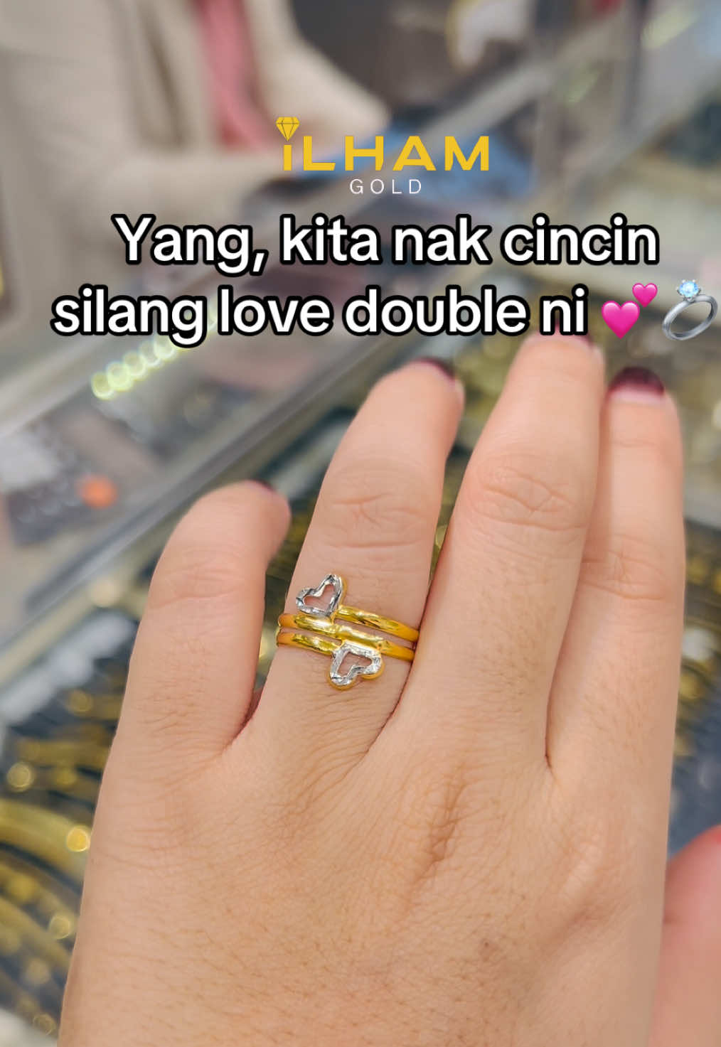 Cincin bajet cincin bajet . Nampak lebar dan cantik 💕 Siapa nak tu kene cepat nanti sold out ‼️🙈 ##ilhamgoldgmklang##cincinemasbajet##emasmurah##cincinemas916#emas916 