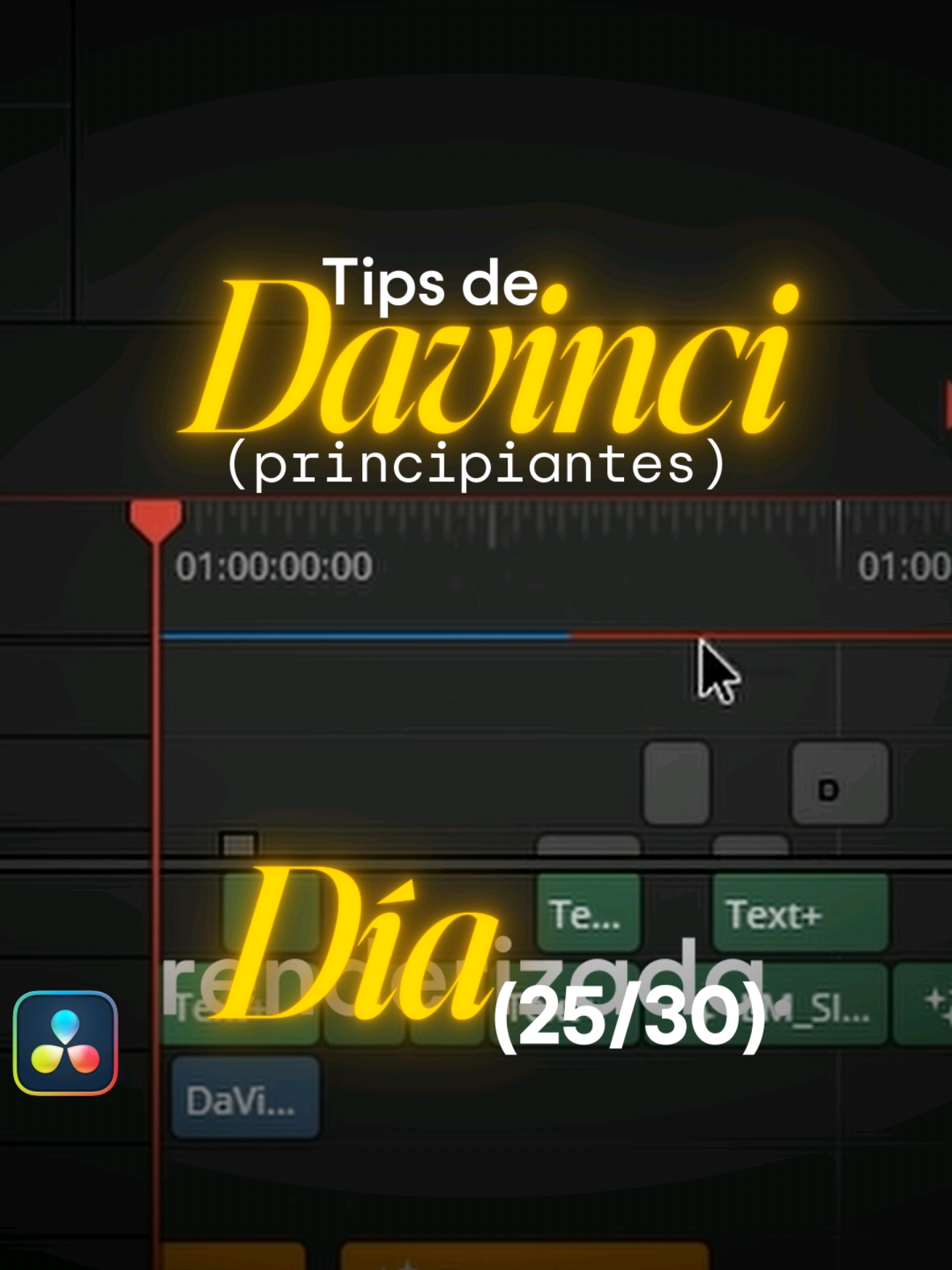 Como editar sin lag en Davinci Resolve para principiantes Día 25/30 #davinciresolve #davinciresolvetutorial #ediciondevideo 