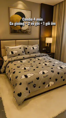Nâng cấp phòng ngủ với bộ chăn ga Nice Puppy – mềm mại, ấm áp, dễ thương và cực kỳ thư giãn.”#bochanga #chăngagối #chăn_ga_đẹp #setchangagoi #changagoinem 