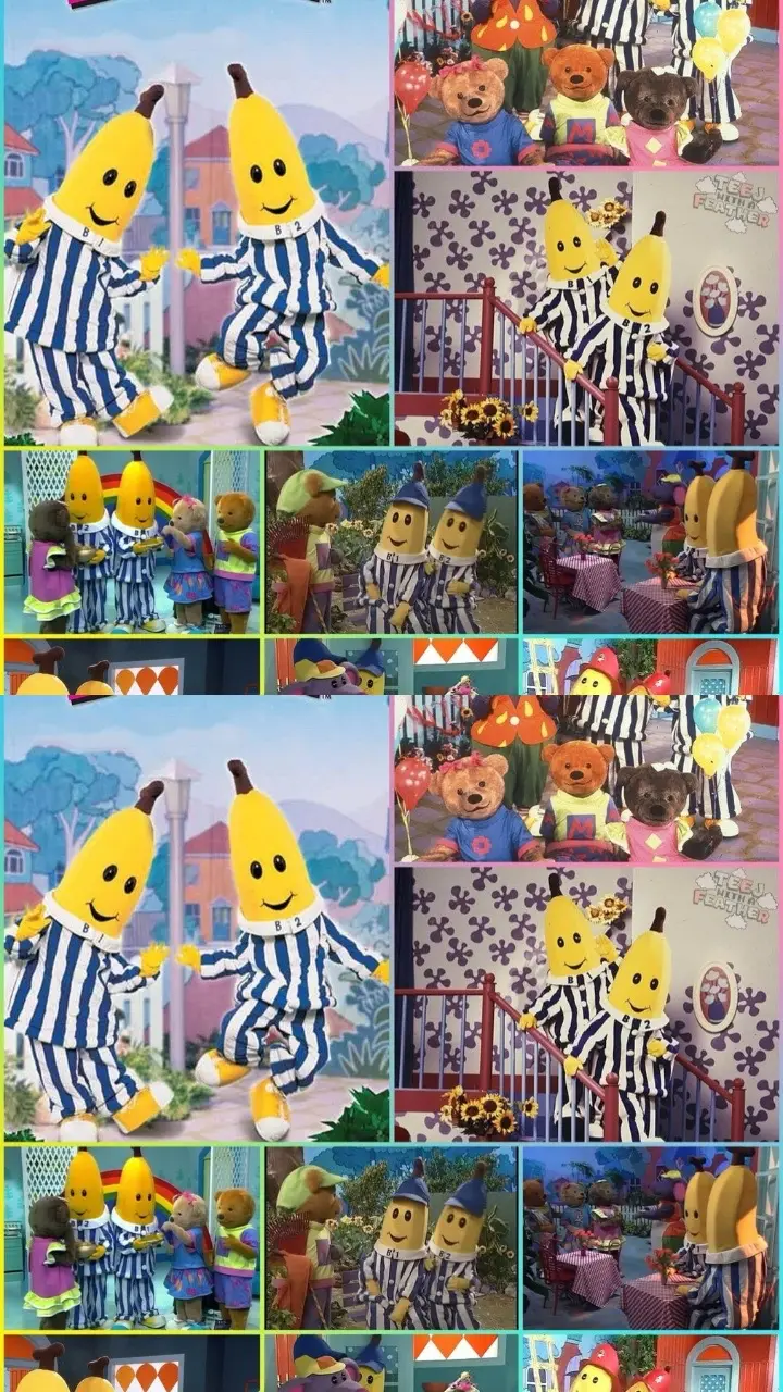 If you don’t immediately start singing the theme song, are you even remembering it right? Bananas in Pyjamas first hit Australian TV in 1992 and quickly spread around the world. In the U.S., the spelling was switched to pajamas and the show aired in syndication from 1995 to 1997, even getting paired with The Crayon Box for a short block. Whether it was B1 and B2 chasing teddy bears down the stairs or just that unforgettable opening tune, this one is burned into childhood memories. #retro #nostalgicvibes #classic #RetroVibes #90snostalgia   