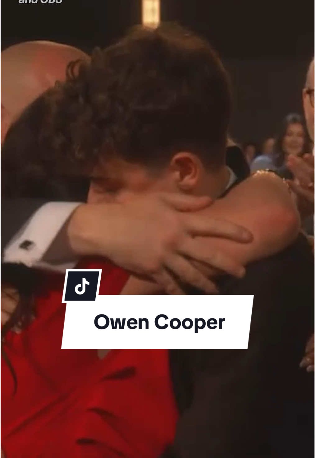 Owen Cooper wins Supporting Actor in a Limited Series at the #Emmys, making him the youngest person to win in that category. (🎥: Courtesy of the Television Academy and CBS)