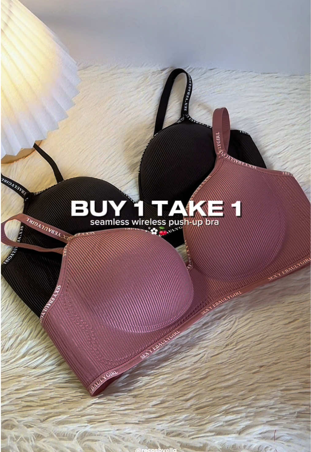 part 1341| buy 1 take 1 seamless wireless push up bra for women🤩✨ #pushupbra #seamlessbra #buy1take1 #wirelessbra #recosbyella🔎 