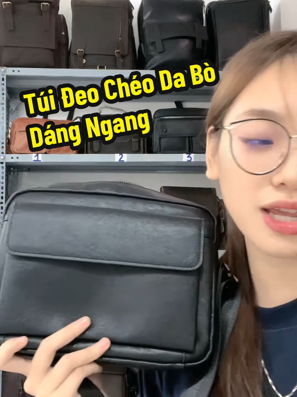 Túi Đeo Chéo Da Bò Dáng Ngang #tuideocheo #liinz 